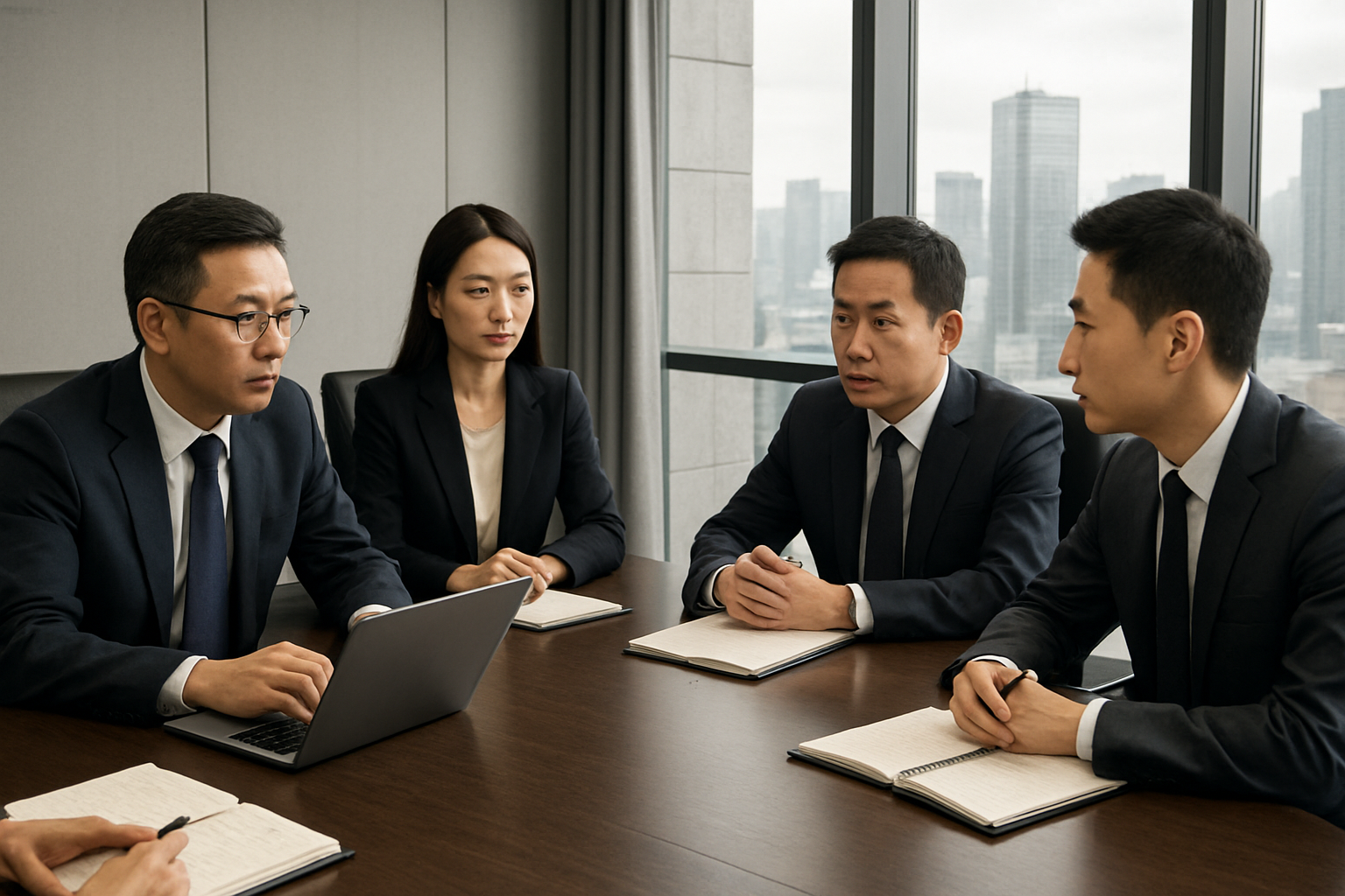 公司高层会议讨论战略